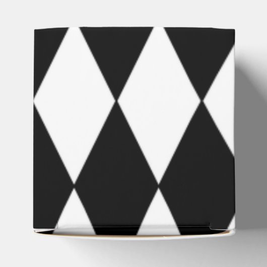 Black White Harlequin Pattern Bedankdoosjes (Bovenkant)