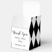 Black White Harlequin Pattern Bedankdoosjes (Geopend)