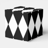 Black White Harlequin Pattern Bedankdoosjes (Achterkant)