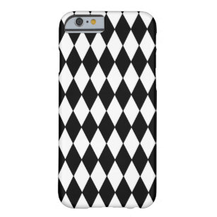 Black White Harlequin Pattern Barely There iPhone 6 Hoesje