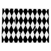 Black White Harlequin Pattern Groot Cadeauzakje (Achterkant)