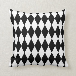 Black White Harlequin Pattern Kussen