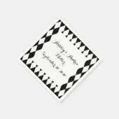Black White Harlequin Pattern Servetten (Hoek)