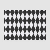 Black White Harlequin Pattern Tissuepapier (Voorkant)