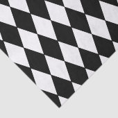Black White Harlequin Pattern Tissuepapier (Detail)