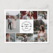 Black White Hartelijk dank jullie bruiloft foto Co Aankondigingskaart (Voorkant)