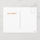 Black & White Haunted Barn Pumpkin Happy Halloween Feestdagenkaart (Achterkant)