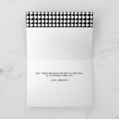 Black White Heart Merry-kerstfoto Feestdagen Kaart (Binnen)