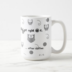 Black White heeft Stippen die na koffie zwemmen Koffiemok