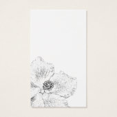 ©Black White Hibiscus Floral Earring Holder Visitekaartje (Achterkant)