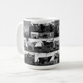 Black White Highland Koe Fotografie, Mok (Voorkant links)