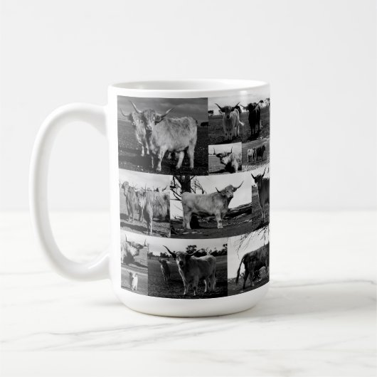 Black White Highland Koe Fotografie, Mok (Links)