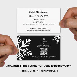 Black & White Holiday Exclusieve QR aanbieding Dan Visitekaartje