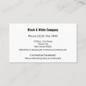 Black & White Holiday Exclusieve QR aanbieding Dan Visitekaartje (Achterkant)