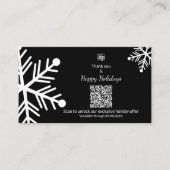 Black & White Holiday Exclusieve QR aanbieding Dan Visitekaartje (Voorkant)