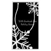 Black & White Holiday Motto Bedrijf Logo Naam Klein Cadeauzakje (Voorkant)