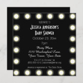 Black & White Hollywood Theme Baby shower Kaart (Voorkant / Achterkant)