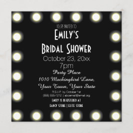 Black & White Hollywood Theme Vrijgezellenfeest Kaart