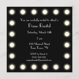 Black & White Hollywood Unisex Piano Overweging Kaart