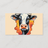 Black White Holstein, Koe boerderij dier, grafisch Visitekaartje (Achterkant)