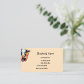 Black White Holstein, Koe boerderij dier, grafisch Visitekaartje (Staand voorkant)