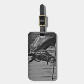 Black White Horse - Animal Photography Art Bagagelabel (Voorkant verticaal)