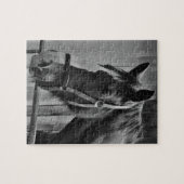 Black White Horse - Animal Photography Art Legpuzzel (Horizontaal)