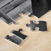 Black White Horse - Animal Photography Art Legpuzzel (Zijkant)