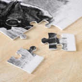 Black White Horse - Animal Photography Art Legpuzzel (Zijkant)