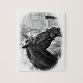 Black White Horse - Animal Photography Art Legpuzzel (Verticaal)