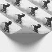 Black White Horse Cadeaupapier (Hoek)