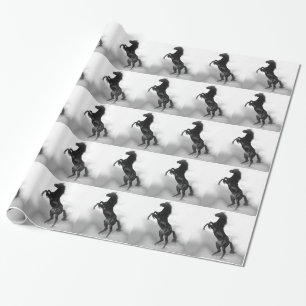 Black White Horse Cadeaupapier