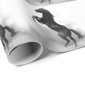 Black White Horse Cadeaupapier (Rol Hoek)