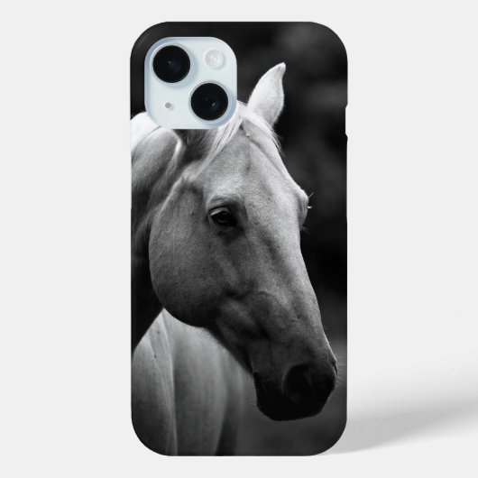 Black White Horse Case-Mate iPhone Case (Achterkant)