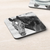 Black White Horse Drankjes Onderzetter (Linkerzijde)