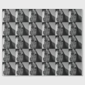 Black White Horse Eye Artwork Cadeaupapier (Vlak)