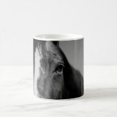 Black White Horse Eye Artwork Koffiemok (Center)