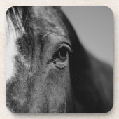 Black White Horse Eye Artwork Onderzetter (Voorkant)