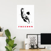 Black White Horse Motivatie Freedom Pop Art Poster (Thuiskantoor)