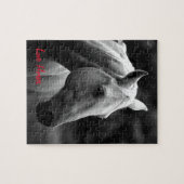Black White Horse Photo - Animals Art Love Horses Legpuzzel (Horizontaal)