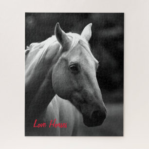 Black White Horse Photo - Animals Art Love Horses Legpuzzel