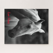 Black White Horse Photo - Animals Art Love Horses Legpuzzel (Horizontaal)