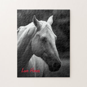 Black White Horse Photo - Animals Art Love Horses Legpuzzel