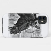 Black White Horse Sketch Case-Mate iPhone Case (Achterkant (horizontaal))
