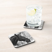 Black White Horse Sketch Drankjes Onderzetter (Rechterzijde)