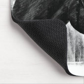 Black White Horse Sketch Muismat (Hoek)