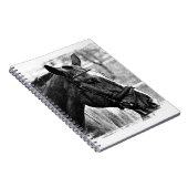 Black White Horse Sketch Notitieboek (Rechterzijde)