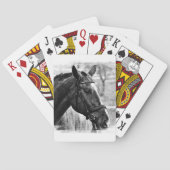 Black White Horse Sketch Speelkaarten (Achterkant)