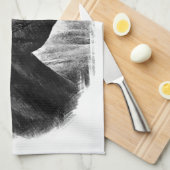 Black White Horse Sketch Theedoek (Quarter Fold)