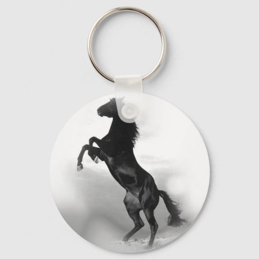Black White Horse Sleutelhanger (Voorkant)